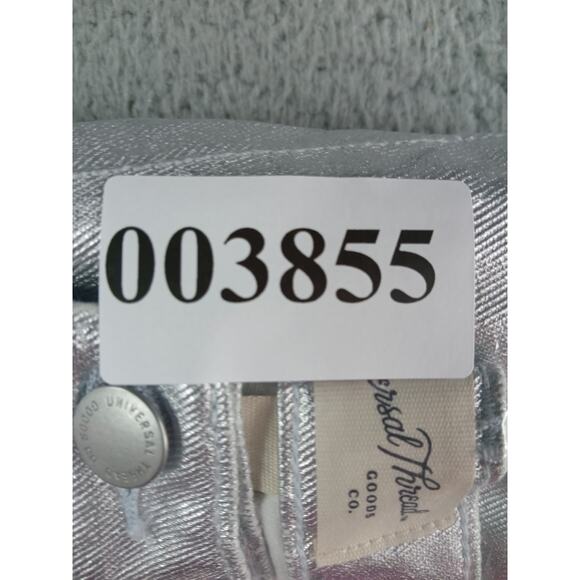Universal Thread Jeans Women 12R Silver Metallic 90s Baggy Stretch Straight NWT - Picture 9 of 9
